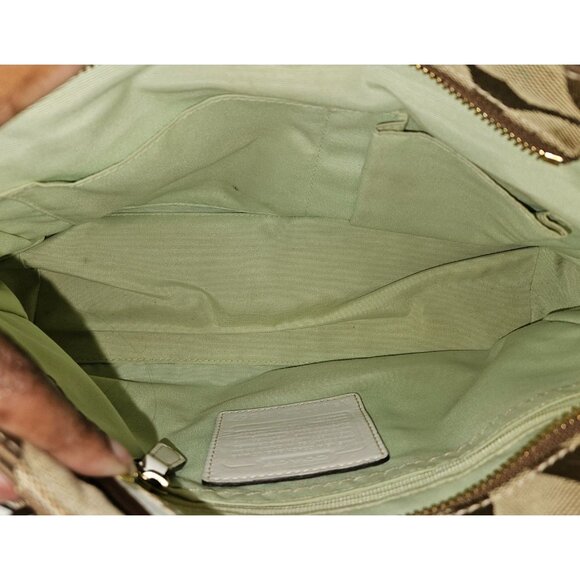 Coach Hampton Madeline Signature Satchel Canvas Y2K Turnlock Shoulder Bag - Picture 14 of 16